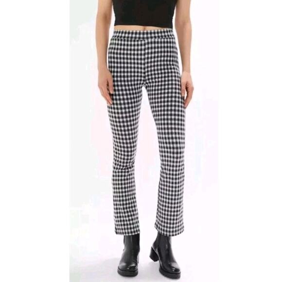 Urban Outfitters Pants - Urban Outfitters Pants Small Black White Gingham Cara High Waist Kick Flare
